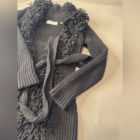 Anthropologie Charlie & Robin Textured Cardigan BLACK S - Picture 9 of 15
